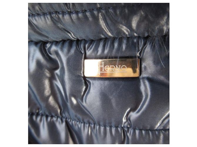 Autre Marque Herno Wool Layered Down Coat Blue Navy blue - view 9