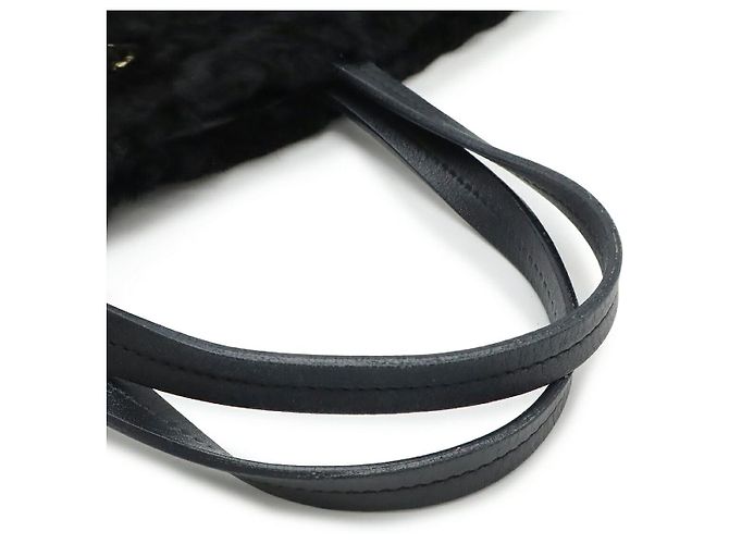 Borsa 2way Salvatore Ferragamo Gancini in pelliccia Nero - vista 4