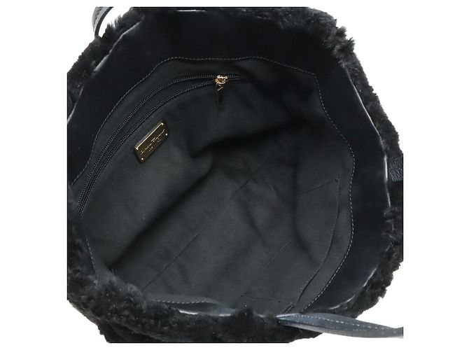 Borsa 2way Salvatore Ferragamo Gancini in pelliccia Nero - vista 5