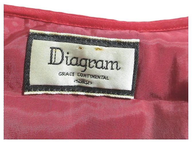 Autre Marque Diagram GRACE CONTINENTAL Vestido de seda y perlas Roja - vista 6