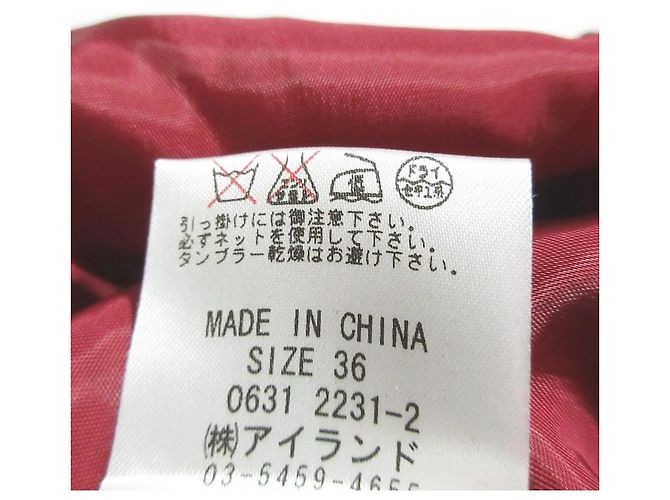 Autre Marque Diagram GRACE CONTINENTAL Vestido de seda y perlas Roja - vista 8