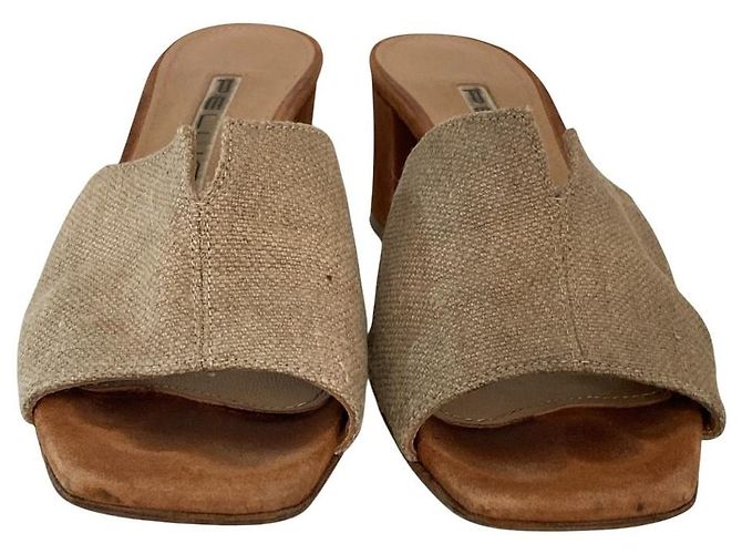 Autre Marque Mule PELLICO in pelle beige - vista 3