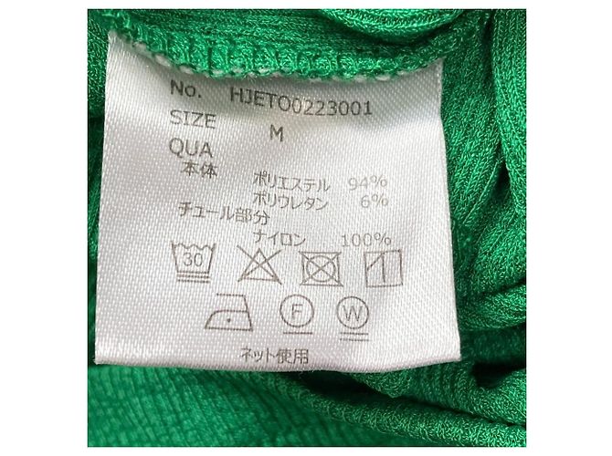 Autre Marque Happy John Langarm-Stricktop aus Mischmaterialien Weiß Grün - Ansicht 5