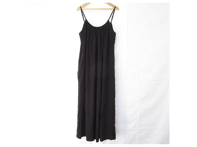 Autre Marque Abito maxi a spalline Drawing Numbers Nero - vista 2