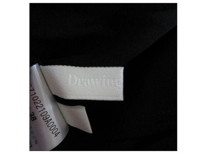 Autre Marque Abito maxi a spalline Drawing Numbers Nero - vista 5
