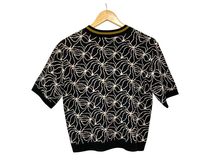 Jersey de lana con estampado abstracto Dries Van Noten Negro - vista 2