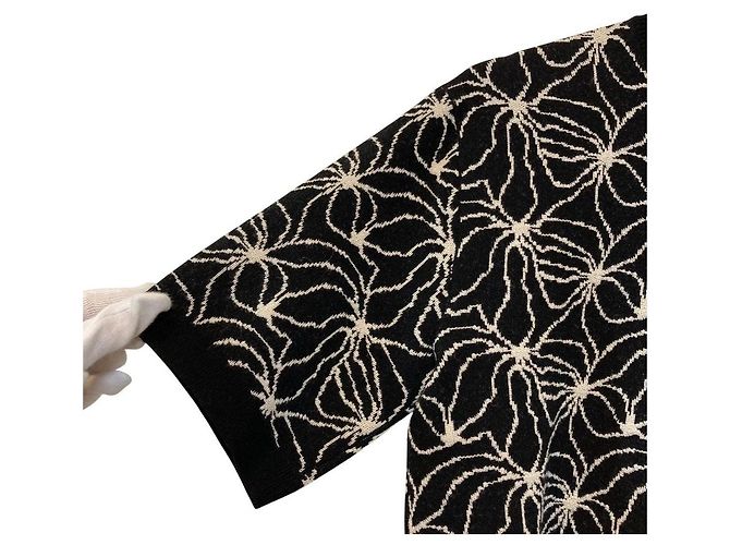 Jersey de lana con estampado abstracto Dries Van Noten Negro - vista 3