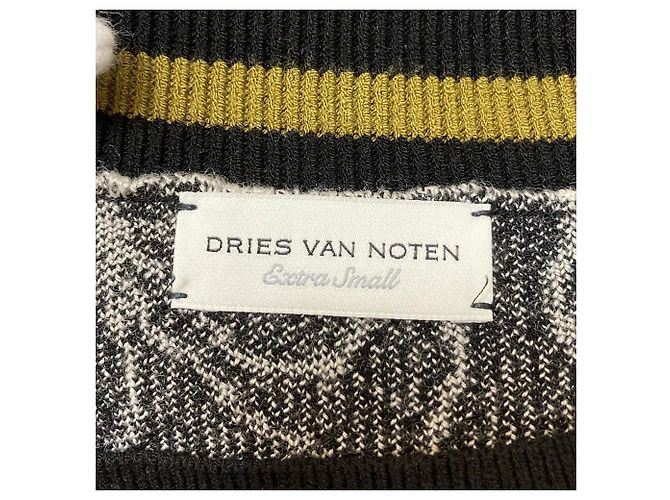 Jersey de lana con estampado abstracto Dries Van Noten Negro - vista 5