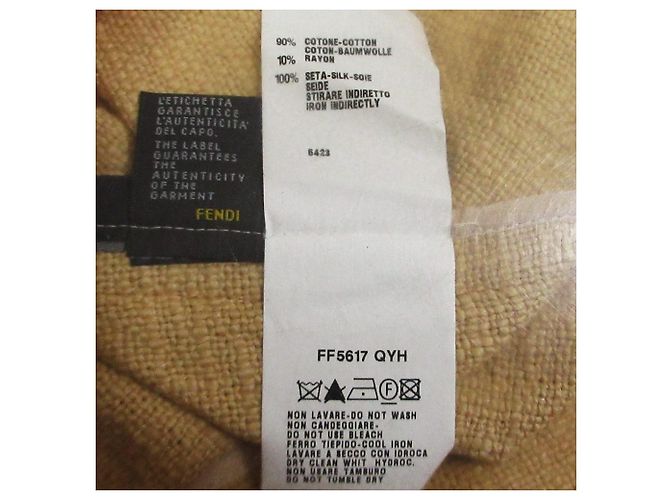 Abrigo sin cuello de manga corta Fendi Beige - vista 10