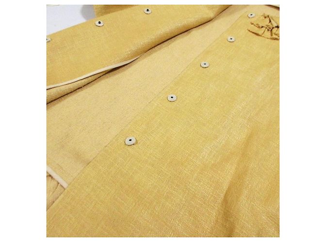 Abrigo sin cuello de manga corta Fendi Beige - vista 7