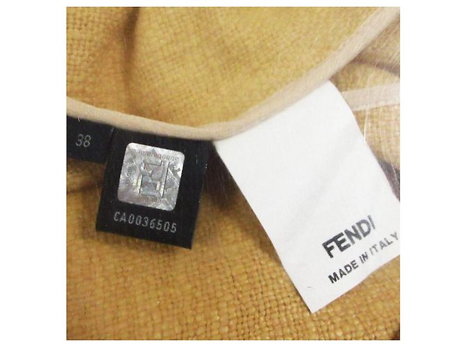 Abrigo sin cuello de manga corta Fendi Beige - vista 9