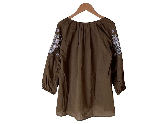 Autre Marque Laura Ashley Rose Embroidery Elongbee Posy Bluse Braun - Ansicht 2