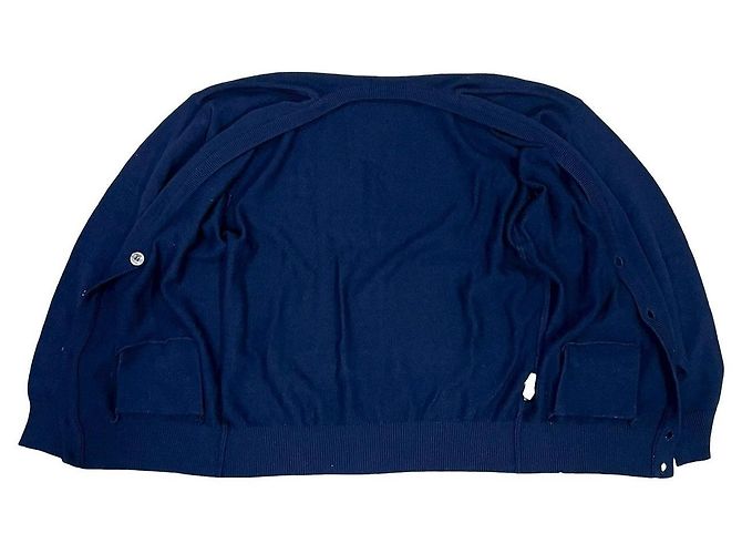 Cárdigan de lana Yves Saint Laurent Azul Azul marino - vista 2