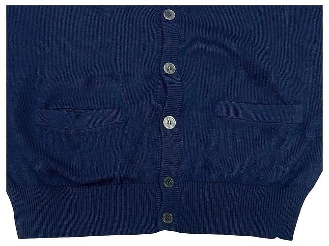 Cárdigan de lana Yves Saint Laurent Azul Azul marino - vista 6