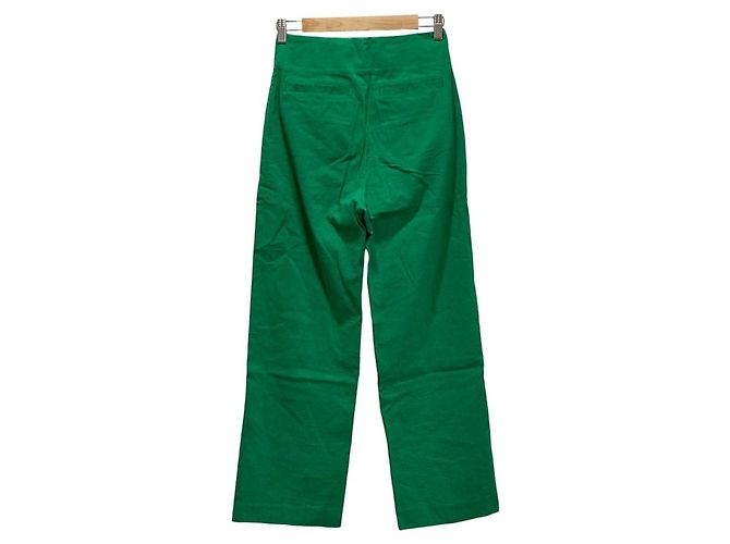 Autre Marque United Arrows Leinenhose Grün - Ansicht 2
