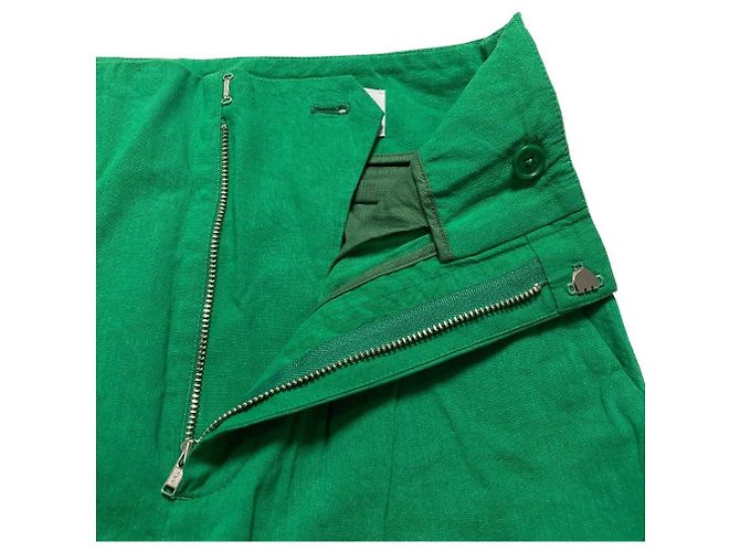Autre Marque United Arrows Leinenhose Grün - Ansicht 3