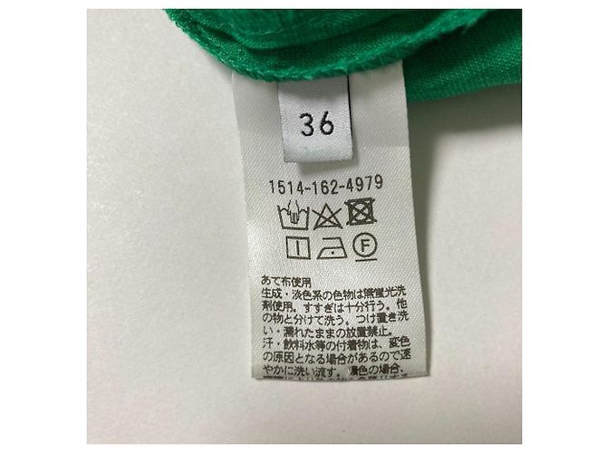 Autre Marque United Arrows Leinenhose Grün - Ansicht 5
