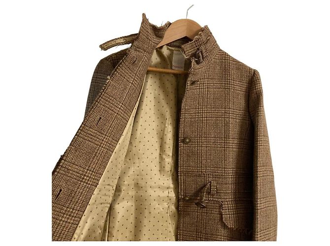 Autre Marque Abrigo largo de lana FANEUIL Beige Camello - vista 4
