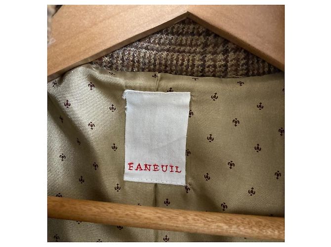 Autre Marque Abrigo largo de lana FANEUIL Beige Camello - vista 6