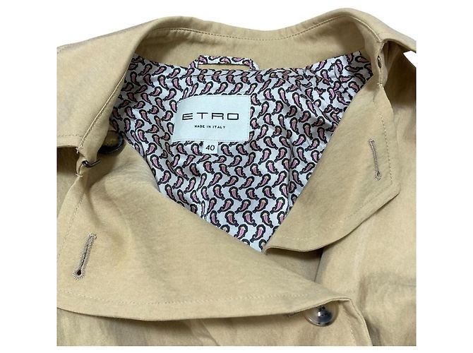 Gabardina con cinturón y forro paisley ETRO Beige - vista 4