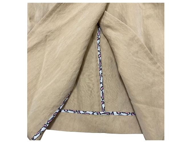 Gabardina con cinturón y forro paisley ETRO Beige - vista 5