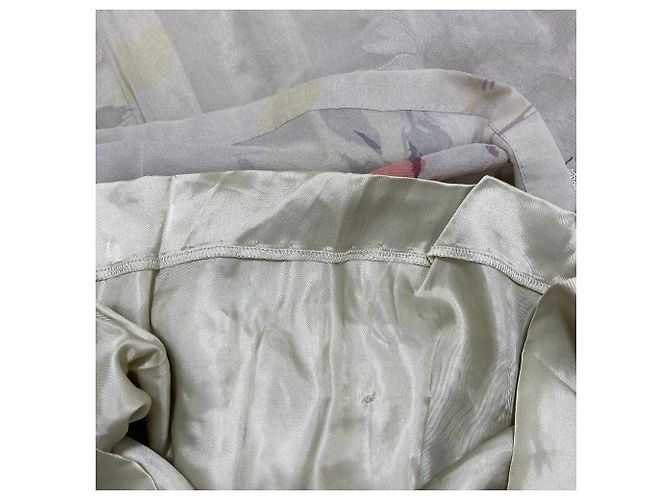 Abito trasparente con ricami floreali Dries Van Noten Multicolore Beige - vista 5