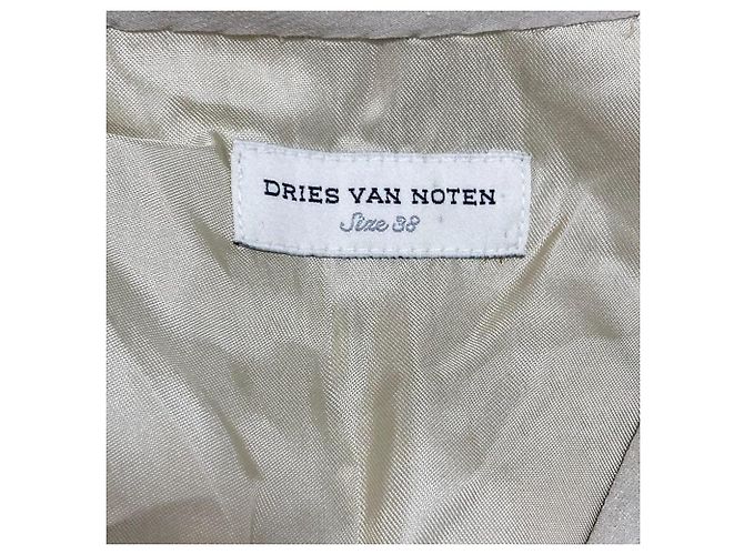 Abito trasparente con ricami floreali Dries Van Noten Multicolore Beige - vista 6