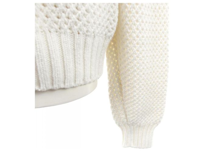 Hermès Maglieria in misto cashmere Hermes Bianco - vista 6