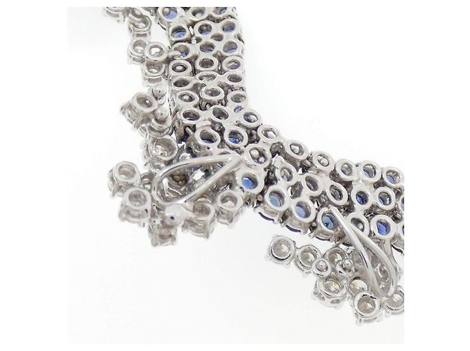 Autre Marque Collana Damiani Frutti in oro bianco 750 con zaffiro e diamante Argento - vista 4