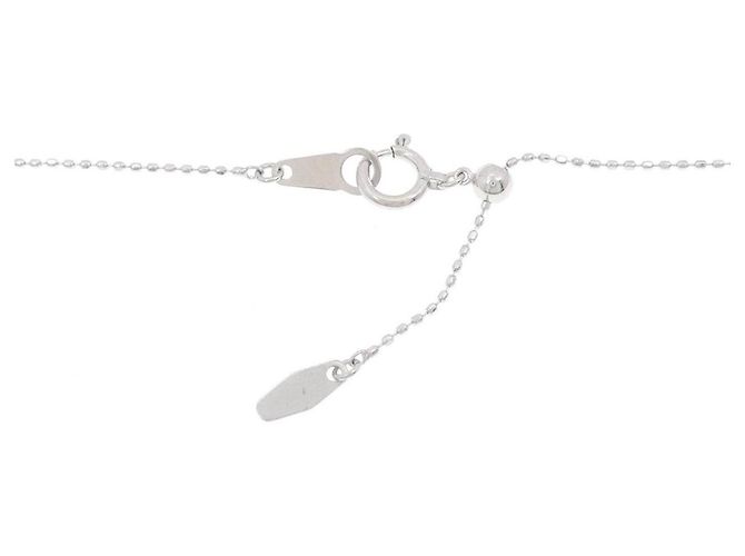 Autre Marque Collana Fiore in Oro Bianco Au750 Zaffiro e Diamante Argento - vista 5
