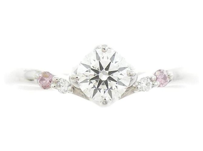 Autre Marque Anillo de Pt900 con diamantes Plata - vista 2