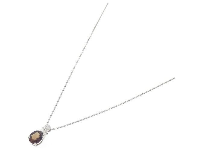 Autre Marque Collar Pt900 Pt850 Zafiro Diamante Azul - vista 2