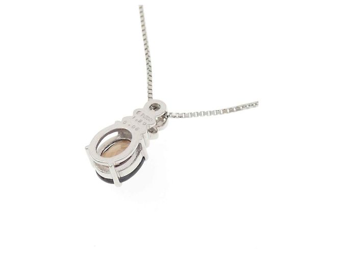 Autre Marque Collar Pt900 Pt850 Zafiro Diamante Azul - vista 4
