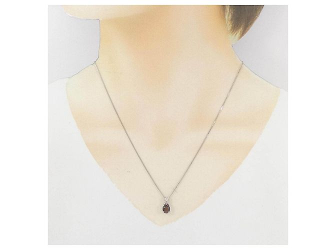 Autre Marque Collar Pt900 Pt850 Zafiro Diamante Azul - vista 6