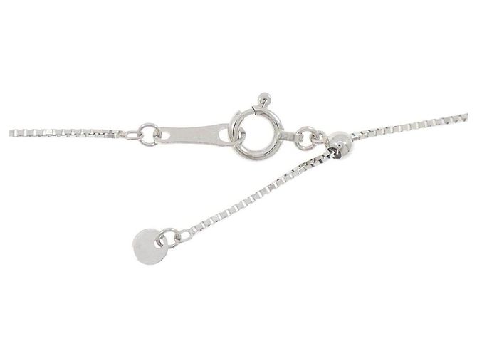 Autre Marque Pt900 Pt850 Blumen-Rosa-Diamant-Halskette Silber - Ansicht 5