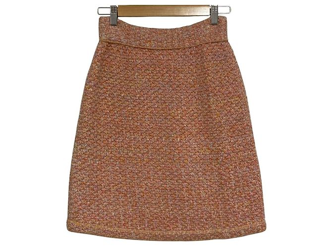 Gonna in tweed Chanel Rosa - vista 2