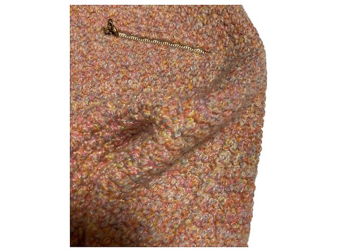 Gonna in tweed Chanel Rosa - vista 3