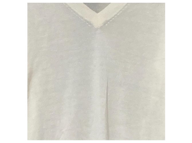 Autre Marque Jersey de punto con cuello en V JOSEPH Blanco - vista 2