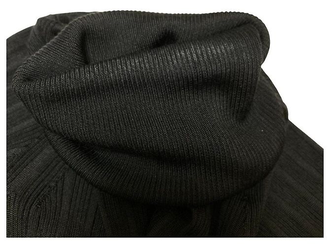 Yves Saint Laurent Jersey de manga corta de seda Saint Laurent Paris Negro - vista 11