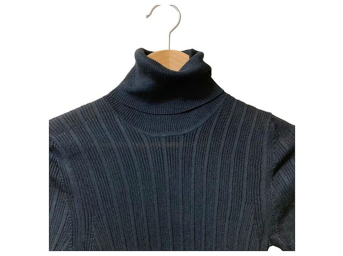 Yves Saint Laurent Jersey de manga corta de seda Saint Laurent Paris Negro - vista 3