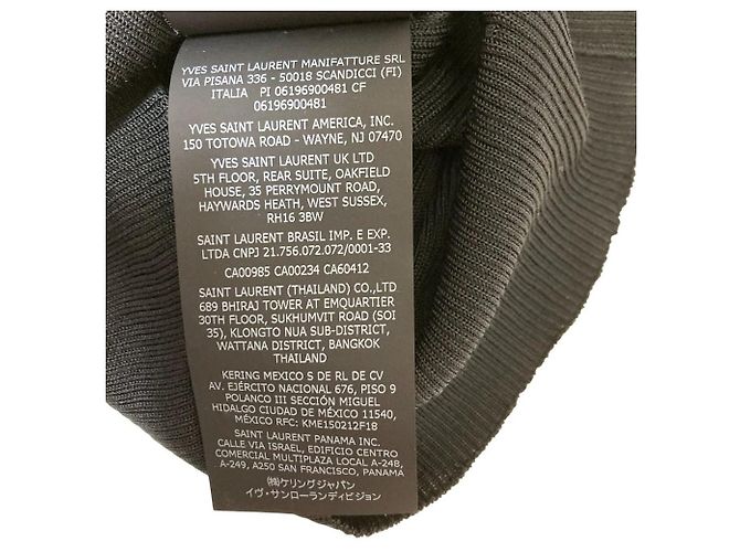 Yves Saint Laurent Jersey de manga corta de seda Saint Laurent Paris Negro - vista 9