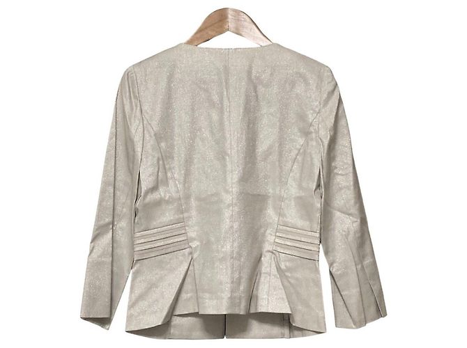 Autre Marque Giacca senza colletto ANAYI Beige - vista 3