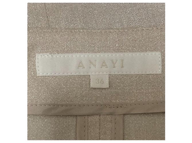 Autre Marque Giacca senza colletto ANAYI Beige - vista 4
