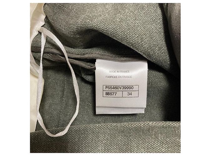 Chanel Shorts aus Canvas Grün Khaki - Ansicht 7