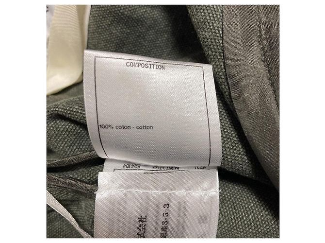 Chanel Shorts aus Canvas Grün Khaki - Ansicht 8