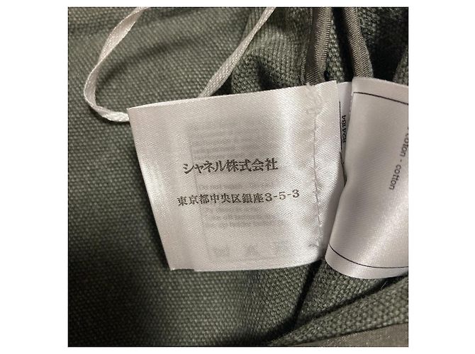 Chanel Shorts aus Canvas Grün Khaki - Ansicht 9