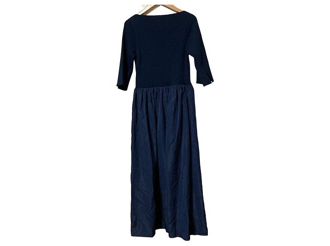 Autre Marque Liesse Fabric Combination Strickkleid Blau Marineblau - Ansicht 2