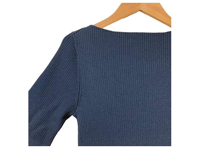 Autre Marque Liesse Fabric Combination Strickkleid Blau Marineblau - Ansicht 3