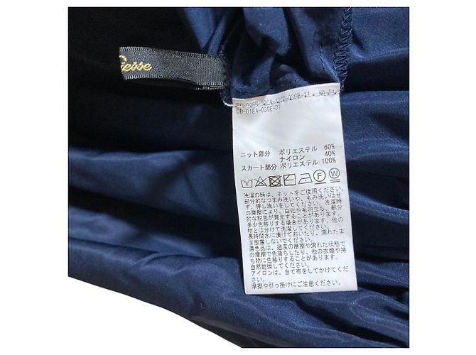 Autre Marque Liesse Fabric Combination Strickkleid Blau Marineblau - Ansicht 4