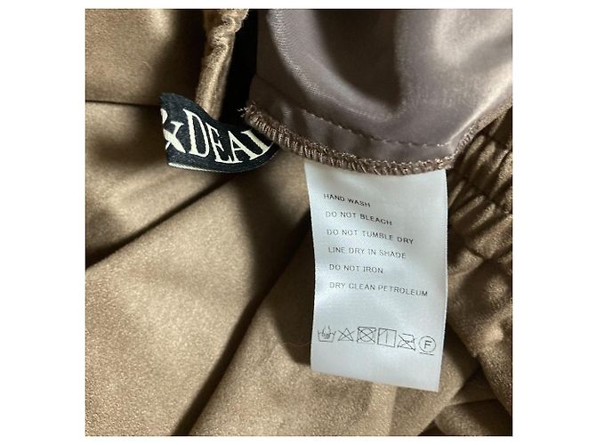 Autre Marque Gonna in camoscio ecologico MICA&DEAL Eco Suede Marrone - vista 3